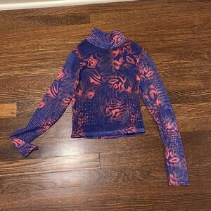 Nasty gal mesh long sleeve top